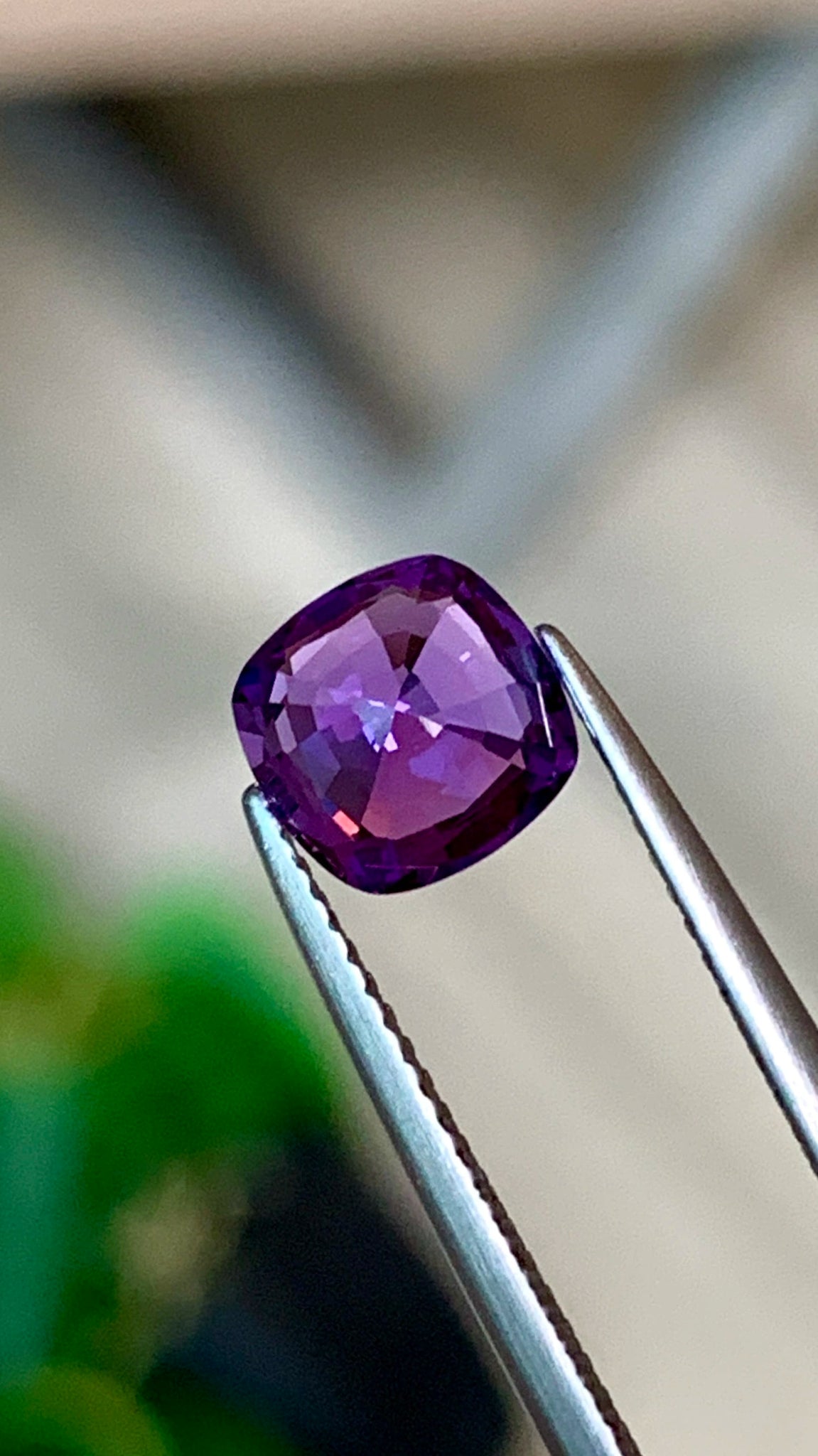 1.58 Cts GIA Unheated AAA Grade Natural Lustrous Purple Sapphire