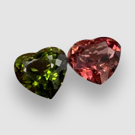 8.99 Cts Brilliant Reverse Pair Natural Tourmaline Custom Heart Cut