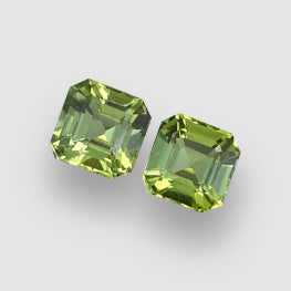 4.90 Cts Asscher Cut Pistachio Green Fine Grade Afghanistan Tourmaline