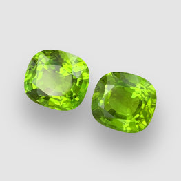 17.12 Cts Burma AAA Grade Apple Green Peridot Unheated Matching Pair