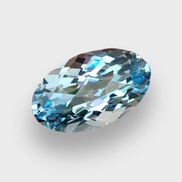 10.17 Cts Checkerboard Cut Natural Lustrous Blue Aquamarine