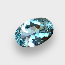 5.85 Cts Custom Cut Very Clean Natural Beautiful Blue Aquamarine VVS