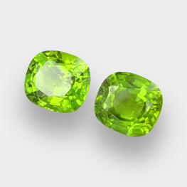 17.12 Cts Burma AAA Grade Apple Green Peridot Unheated Matching Pair