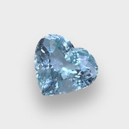 24.44 Cts Heart Shape AAA Quality Natural Sky Blue Aquamarine