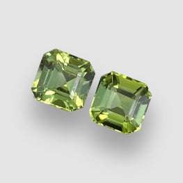 4.90 Cts Asscher Cut Pistachio Green Fine Grade Afghanistan Tourmaline