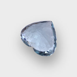 24.44 Cts Heart Shape AAA Quality Natural Sky Blue Aquamarine