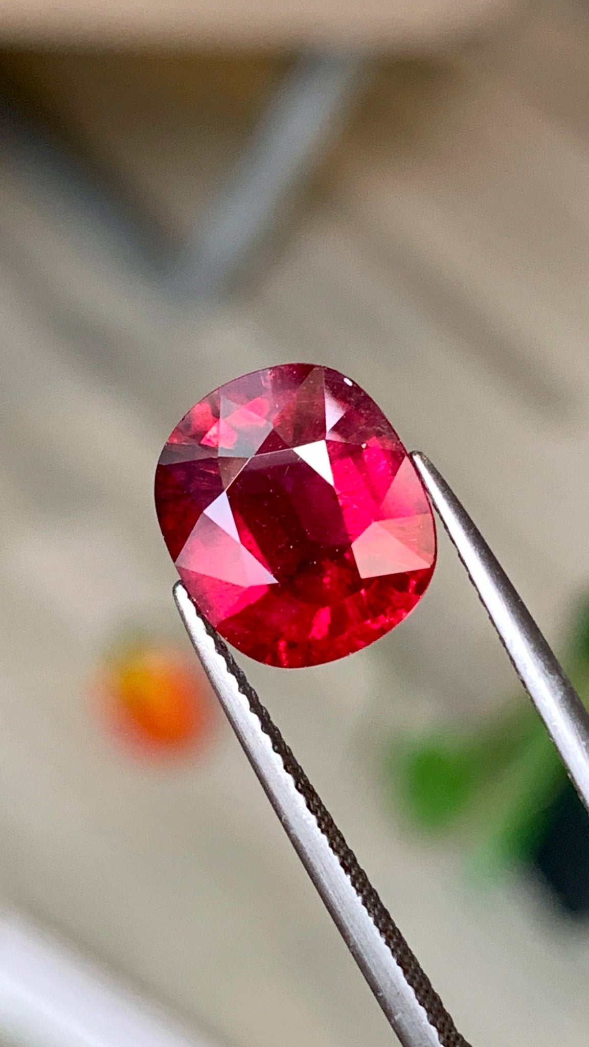 4.67 Cts Bright Red Color Rubellite Tourmaline