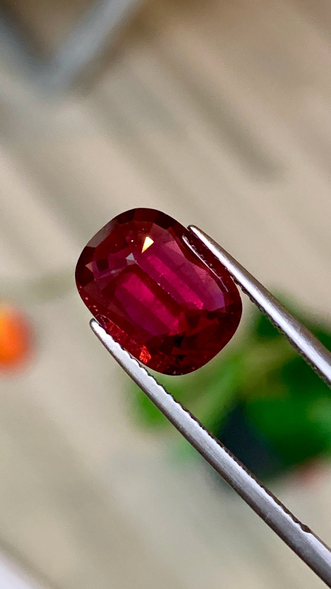 4.09 Cts Red Rubellite Garnet Nigeria