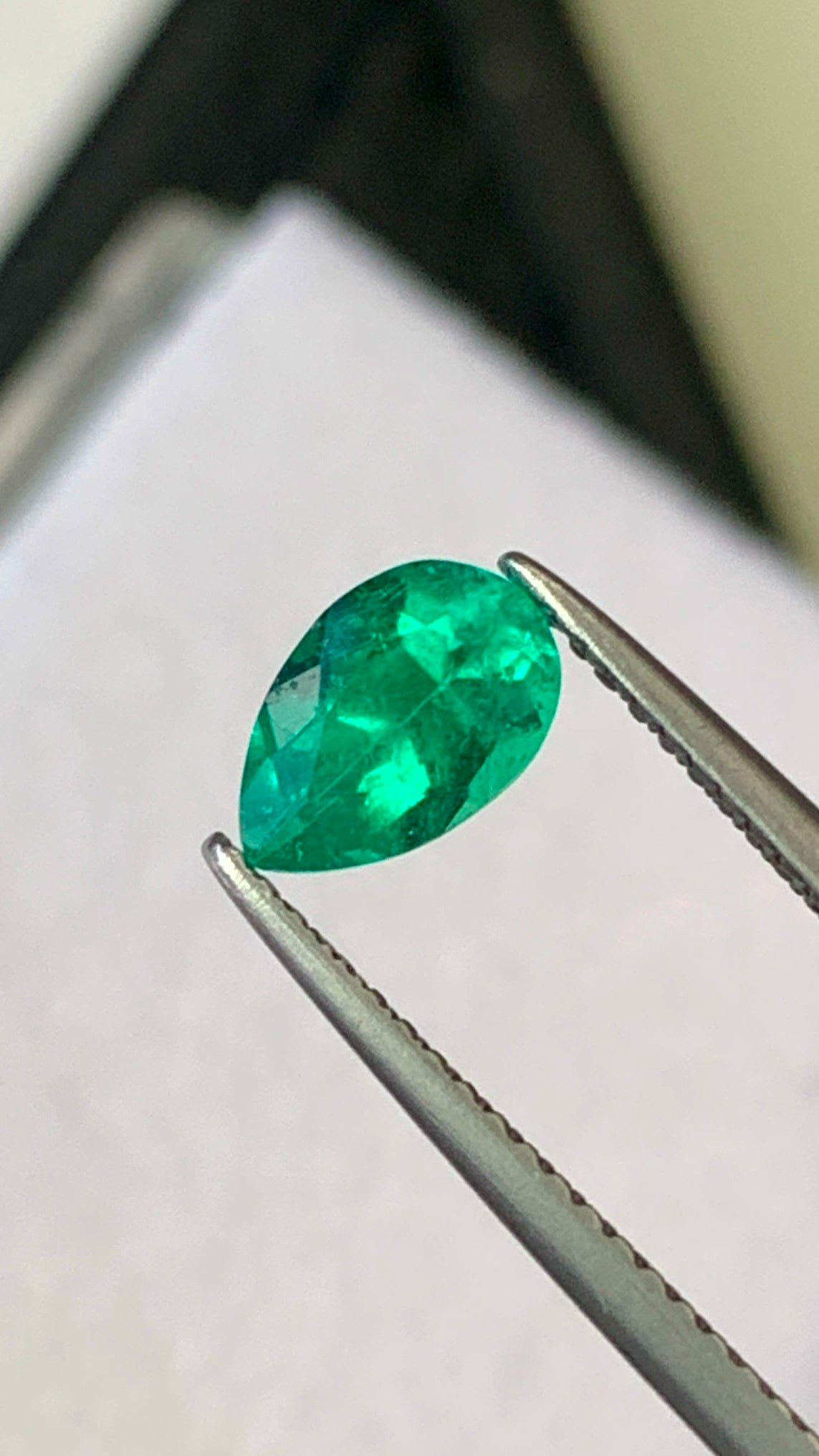 Ceritified Colombian Vivid Green Emerald 0.74 Cts