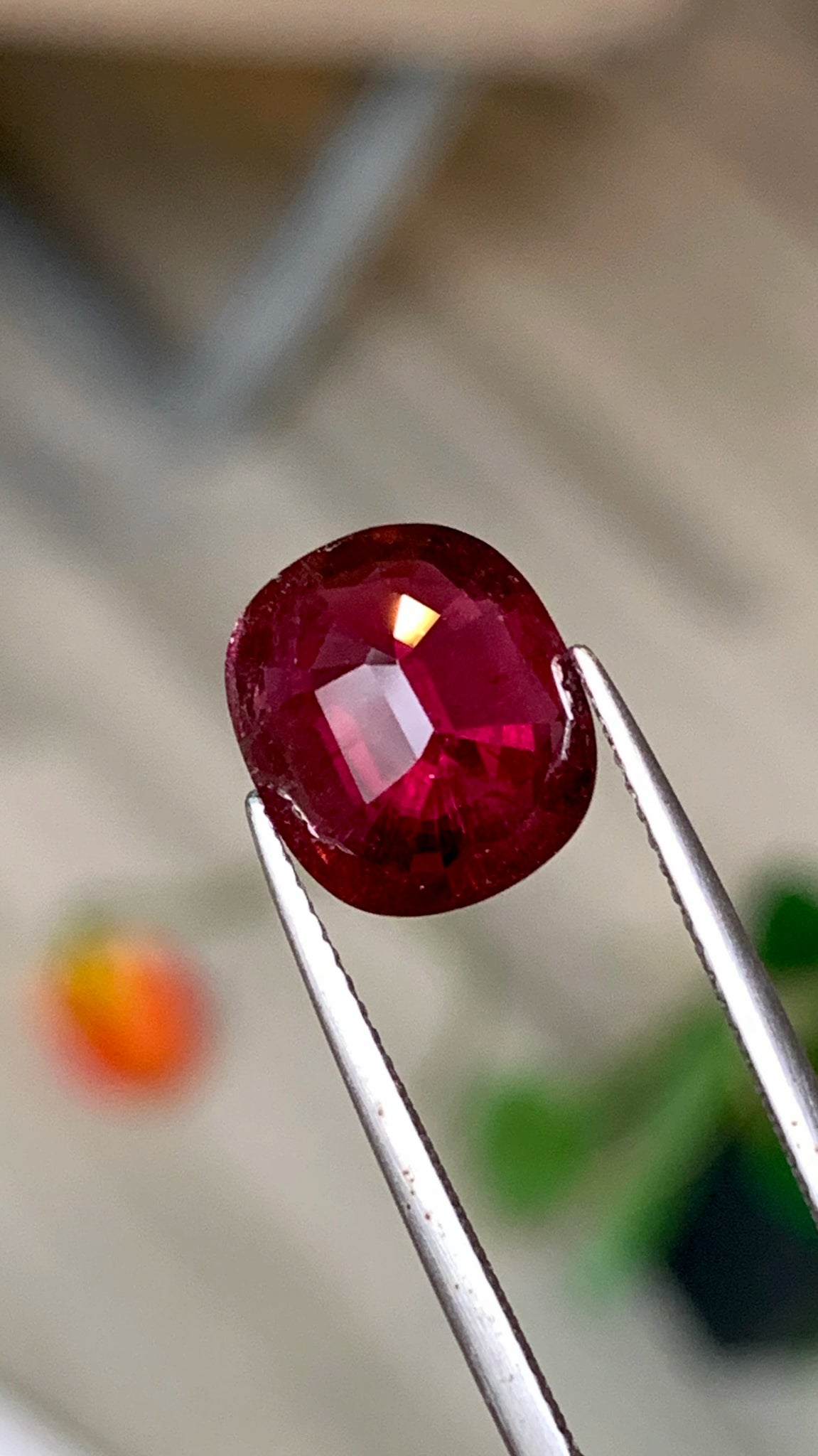 4.67 Cts Bright Red Color Rubellite Tourmaline