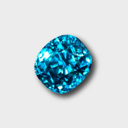 6.52 Cts Amazing Fire Top Quality Natural Beautiful Blue Zircon Cambodia