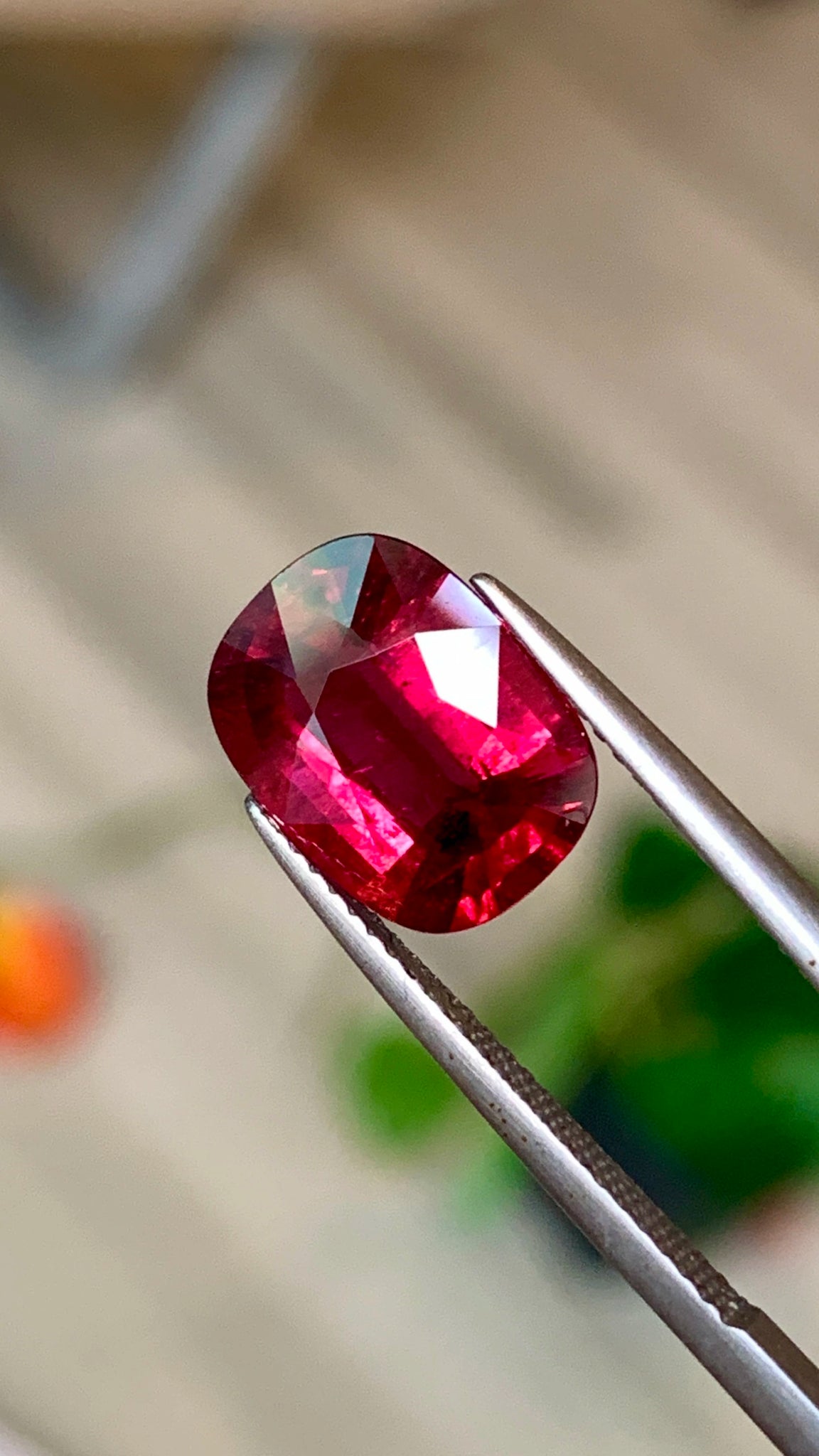 4.09 Cts Red Rubellite Garnet Nigeria