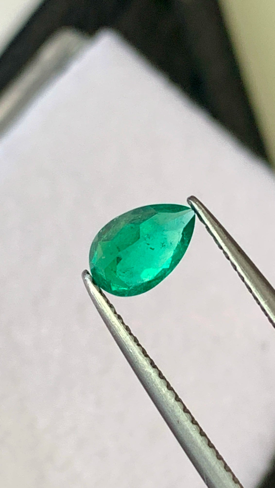 Ceritified Colombian Vivid Green Emerald 0.74 Cts